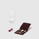Metier - Set of 10 Wine Charms Buffalo and Smooth Calfskin