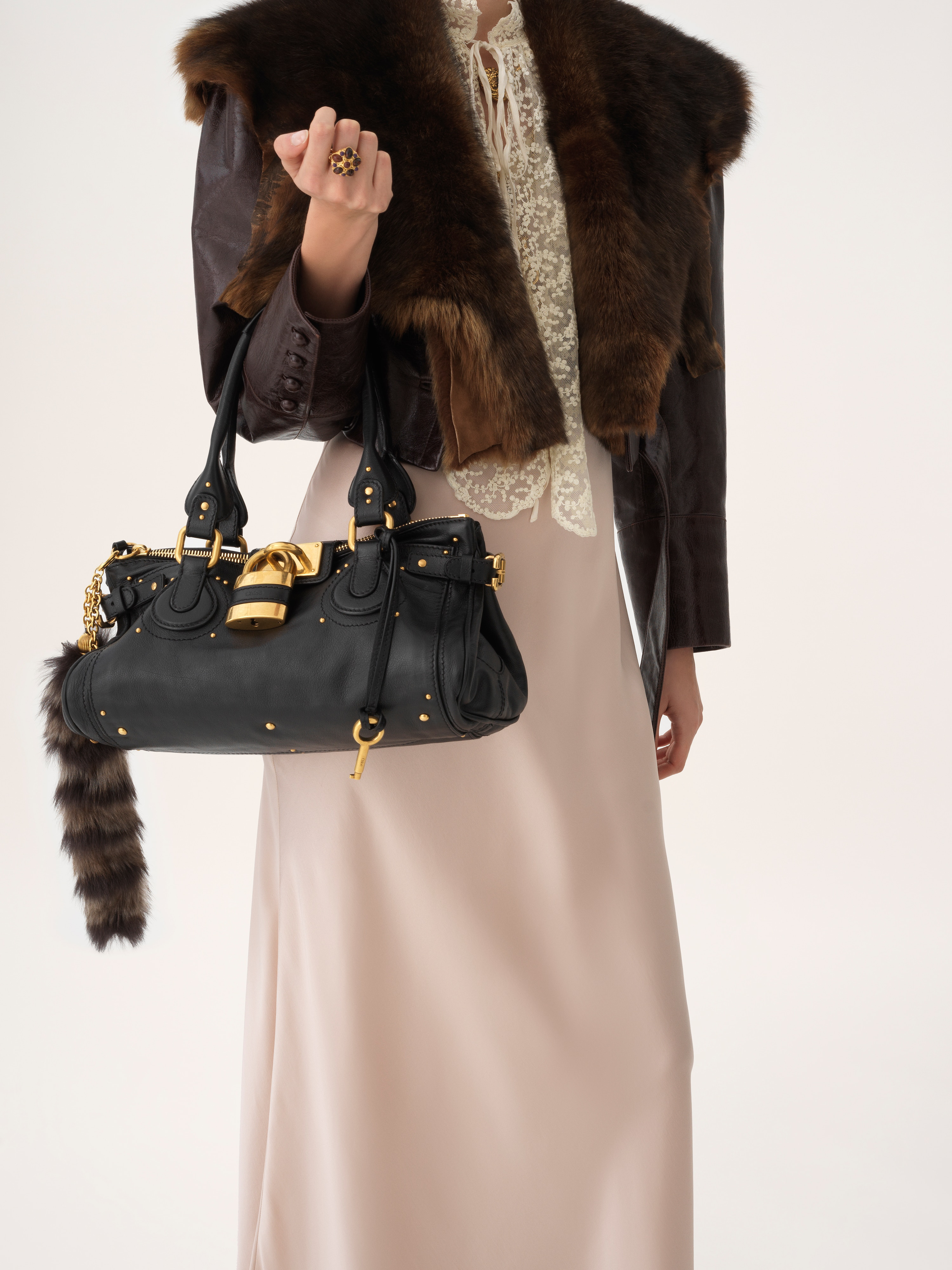 Chloé - Paddington bag in grained leather Black