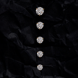 Kinn - June Round Stud Earrings Diamond