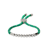 Dorsey - JAMES BEZEL LAB DIAMOND VERT PARACORD BRACELET, 14K WHITE GOLD