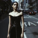 The Audra Top in Black Patent Leather - The Iconic Issue