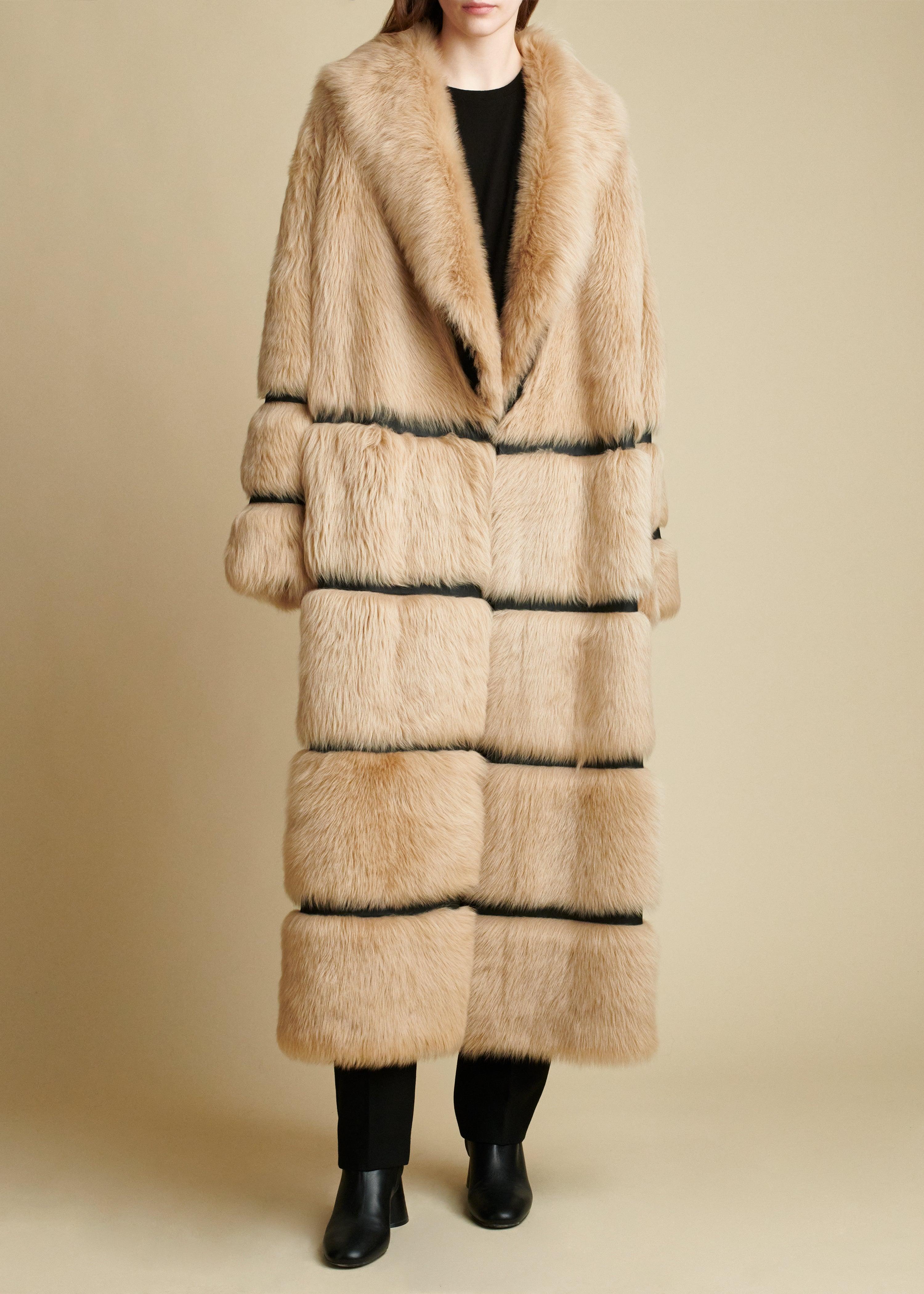 The Ada Shearling Coat in Natural - The Iconic Issue
