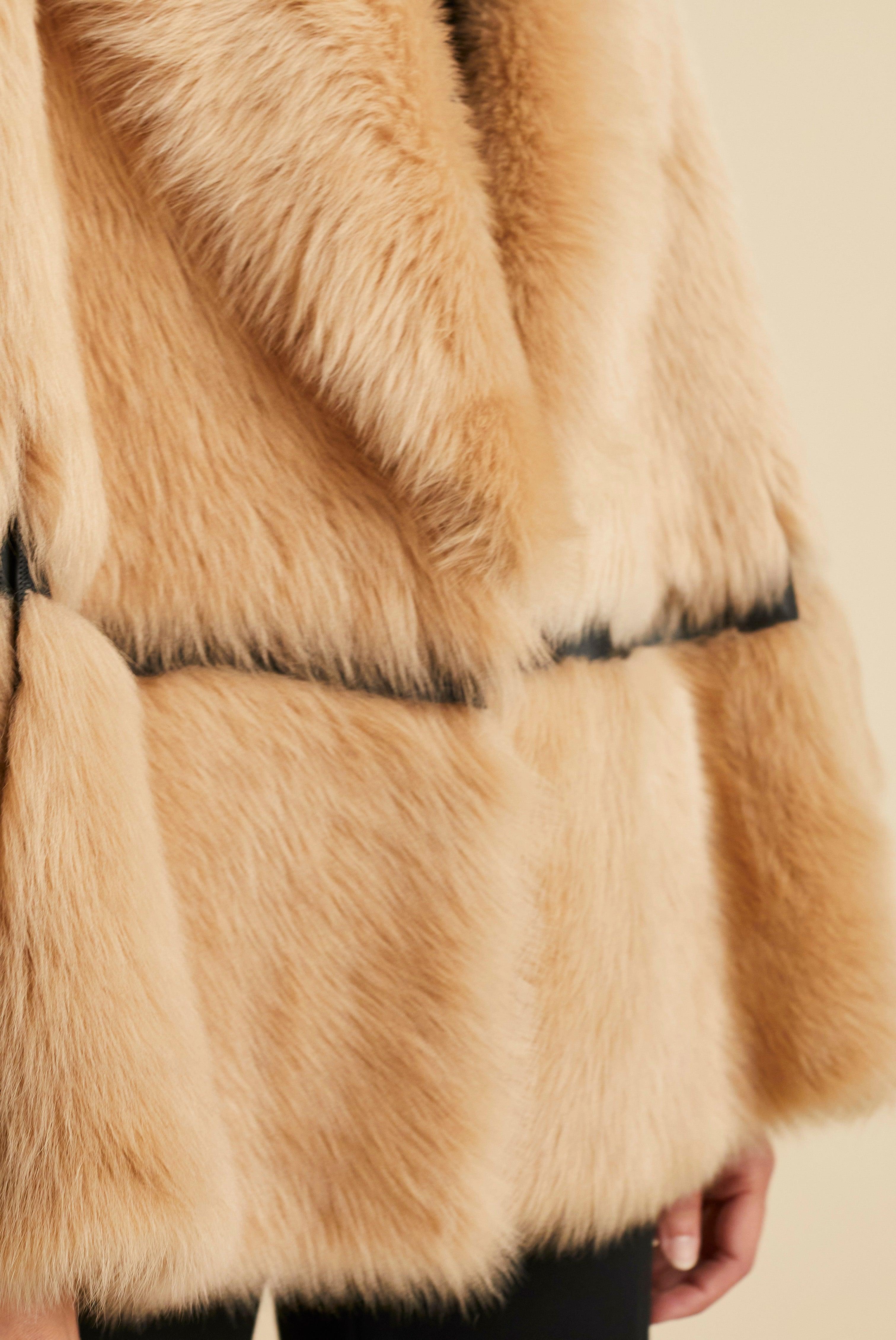 The Adelaide Shearling Jacket in Natural - The Iconic Issue