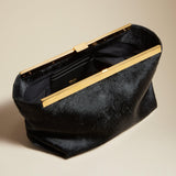 The Aimee Clutch in Black Haircalf - The Iconic Issue