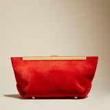 The Aimee Clutch in Scarlet Suede - The Iconic Issue