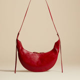 The Alessia Crossbody Bag in Fire Red Leather