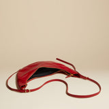 The Alessia Crossbody Bag in Fire Red Leather