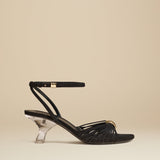 The Amity Sandal in Black Suede