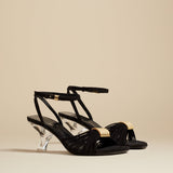 The Amity Sandal in Black Suede