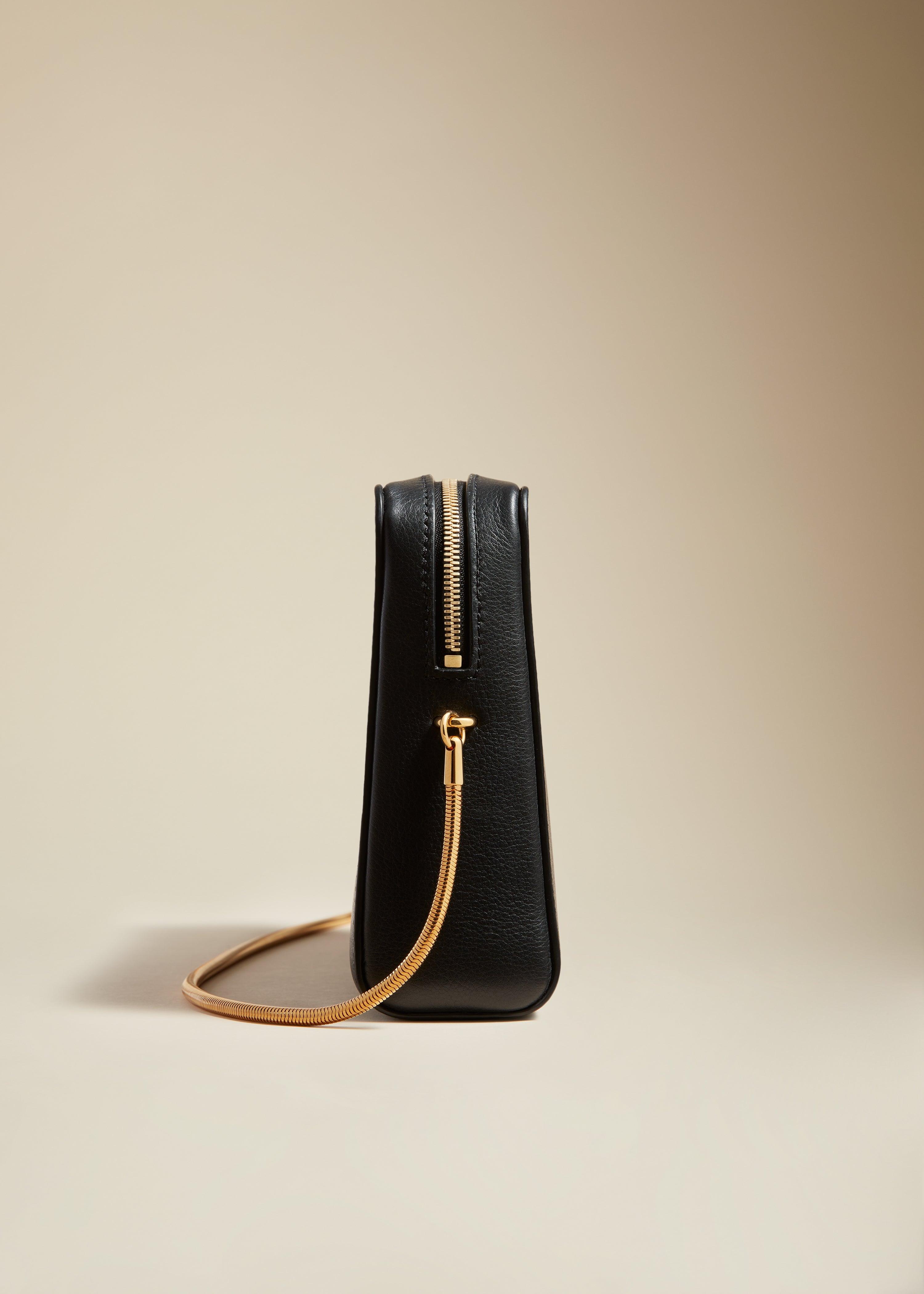 The Anna Crossbody Bag in Black Leather - The Iconic Issue