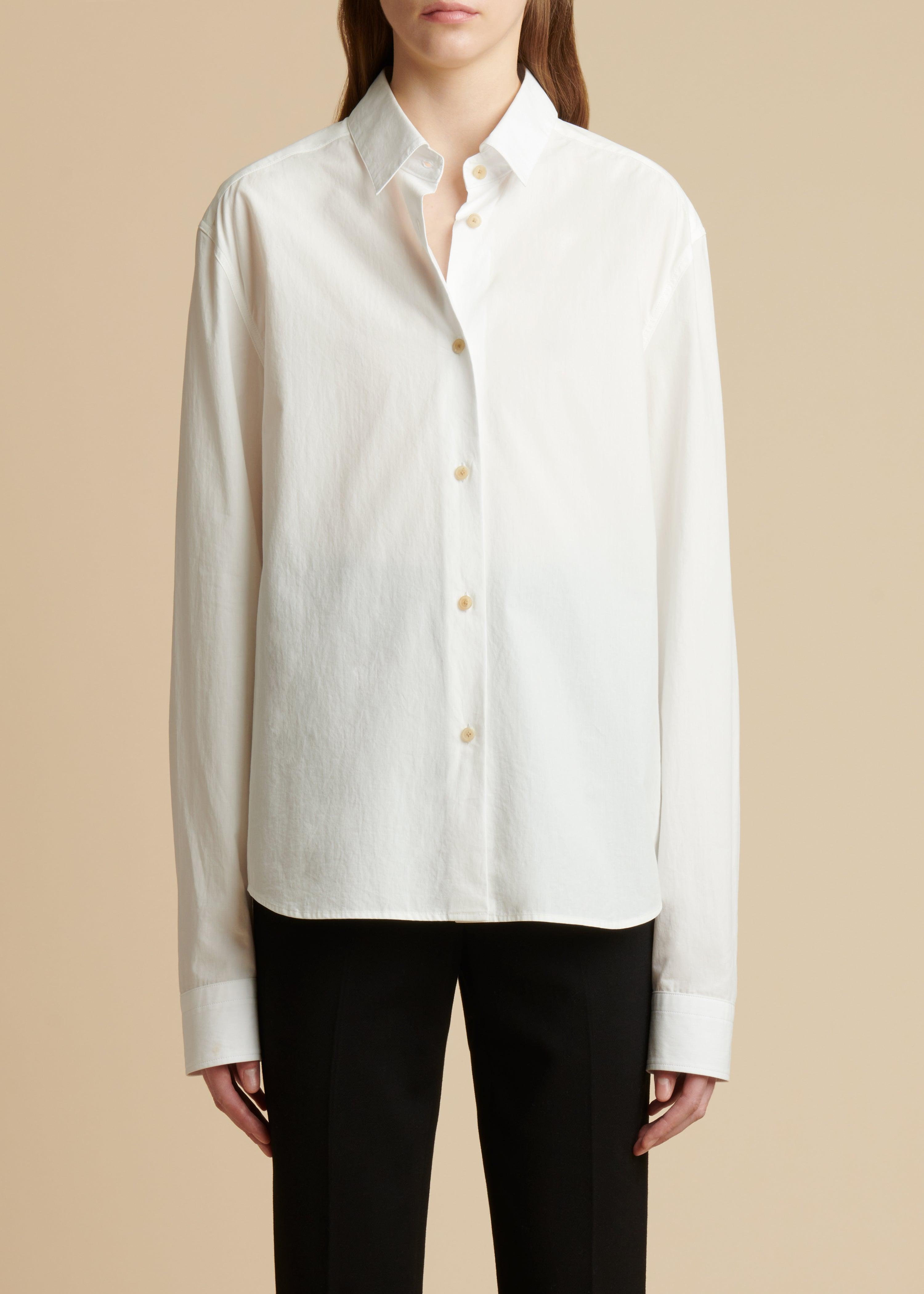 The Argo Top in White - The Iconic Issue