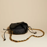 The Medium Aria Bag in Black Leather