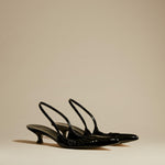 The Athens Pump in Black Patent Leather - The Iconic Issue