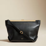 The Augusta Crossbody Bag in Black Pebbled Leather - The Iconic Issue