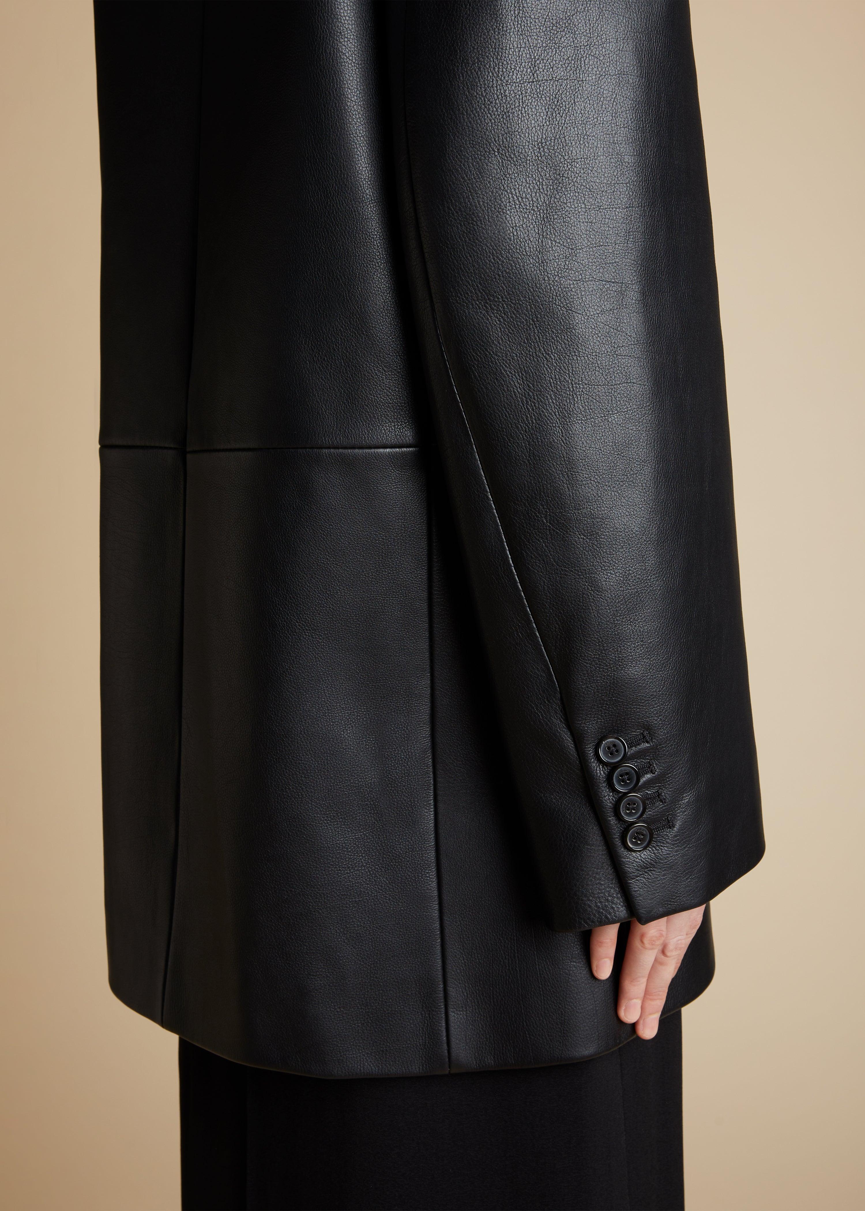 The Balton Blazer in Black Leather - The Iconic Issue