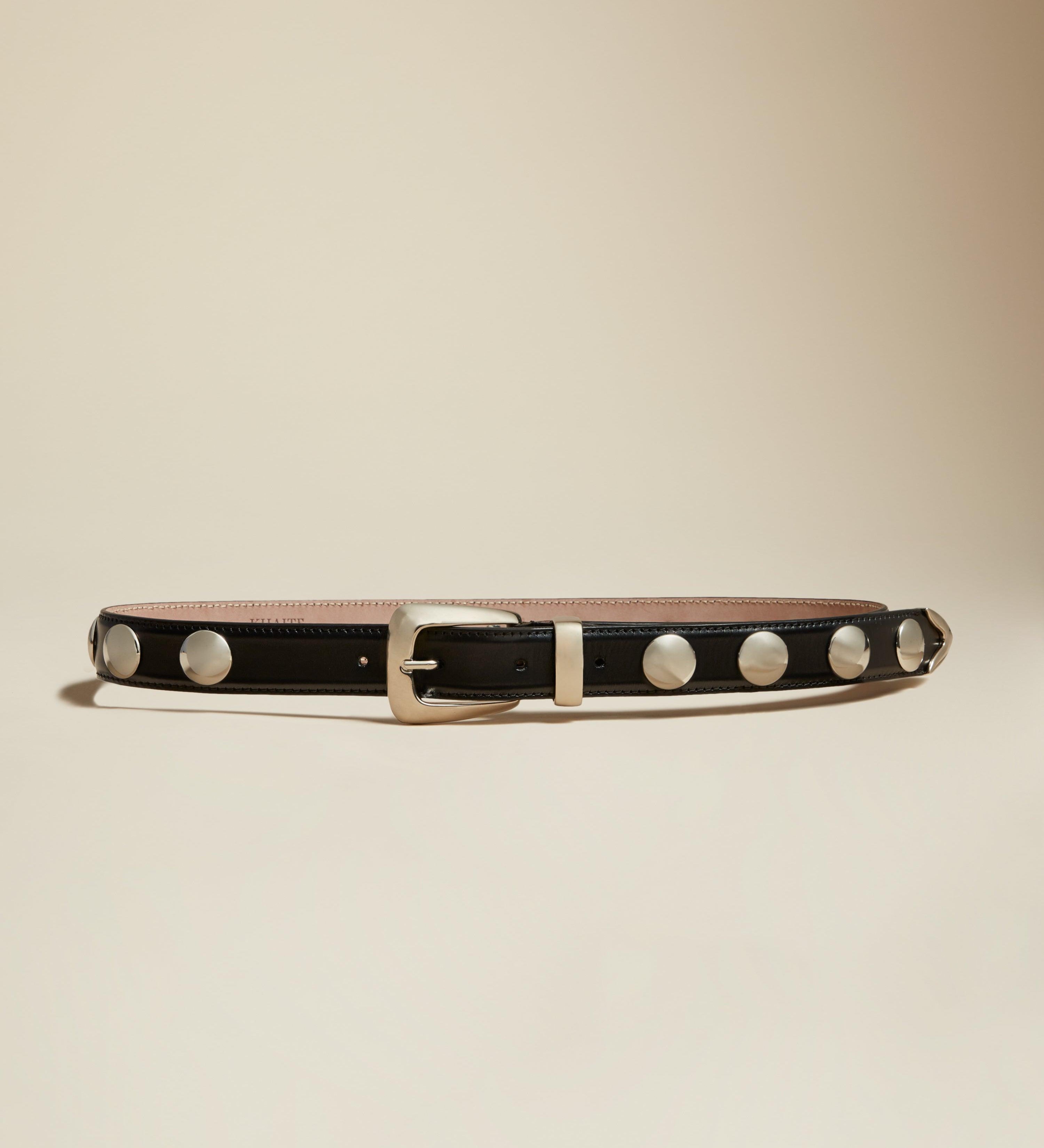 The Benny Belt in Black with Silver Studs - The Iconic Issue