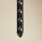 The Benny Belt in Black with Silver Studs - The Iconic Issue