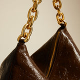 The Clara Bag in Coffee Crinkled Leather