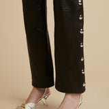 The Danielle Pant in Black Leather with Studs