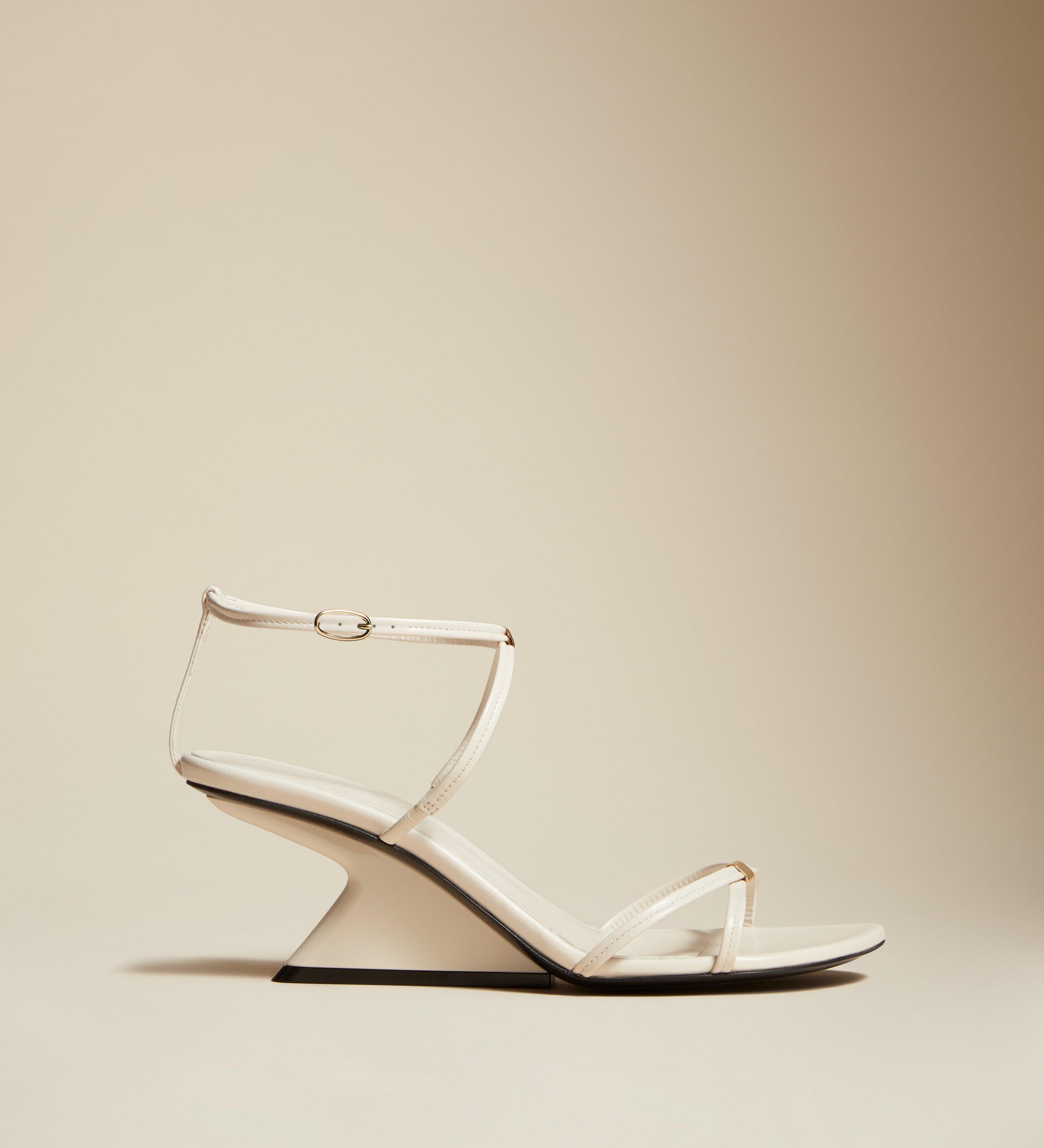The Seneca Sandal in Warm White Leather - The Iconic Issue