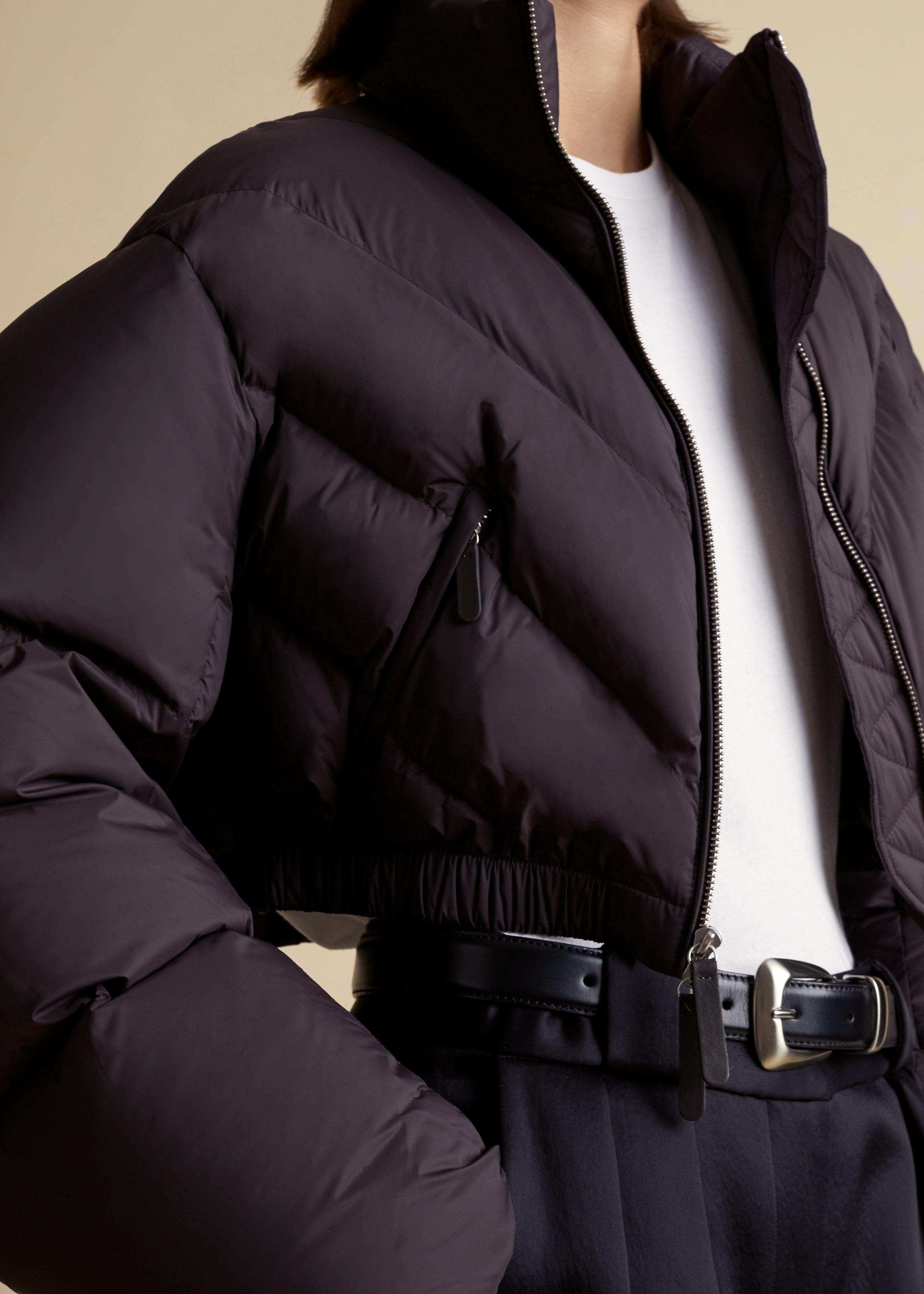 The Farine Puffer Jacket in Dark Brown - The Iconic Issue