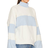 Helsa Vintage Sweatshirt in Off White & Blue