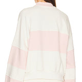 Vintage Sweatshirt in Off White & Pink