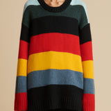 The Jade Sweater in Multicolor Stripe
