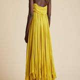 The Lally Dress in Chartreuse