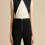 The Lanie Bodysuit in Black and Cream - The Iconic Issue
