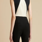 The Lanie Bodysuit in Black and Cream - The Iconic Issue