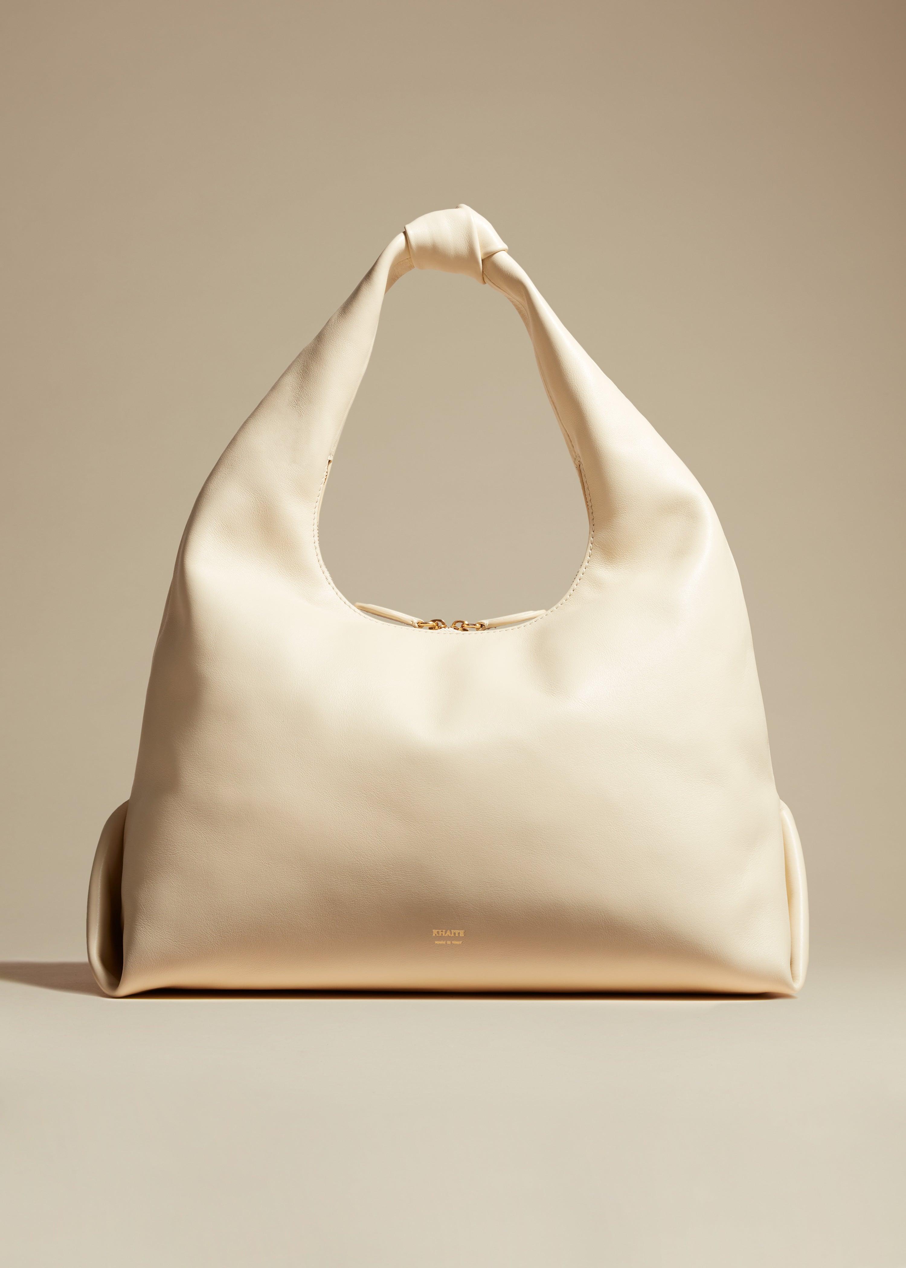The Large Beatrice Hobo in Cream Leather - The Iconic Issue