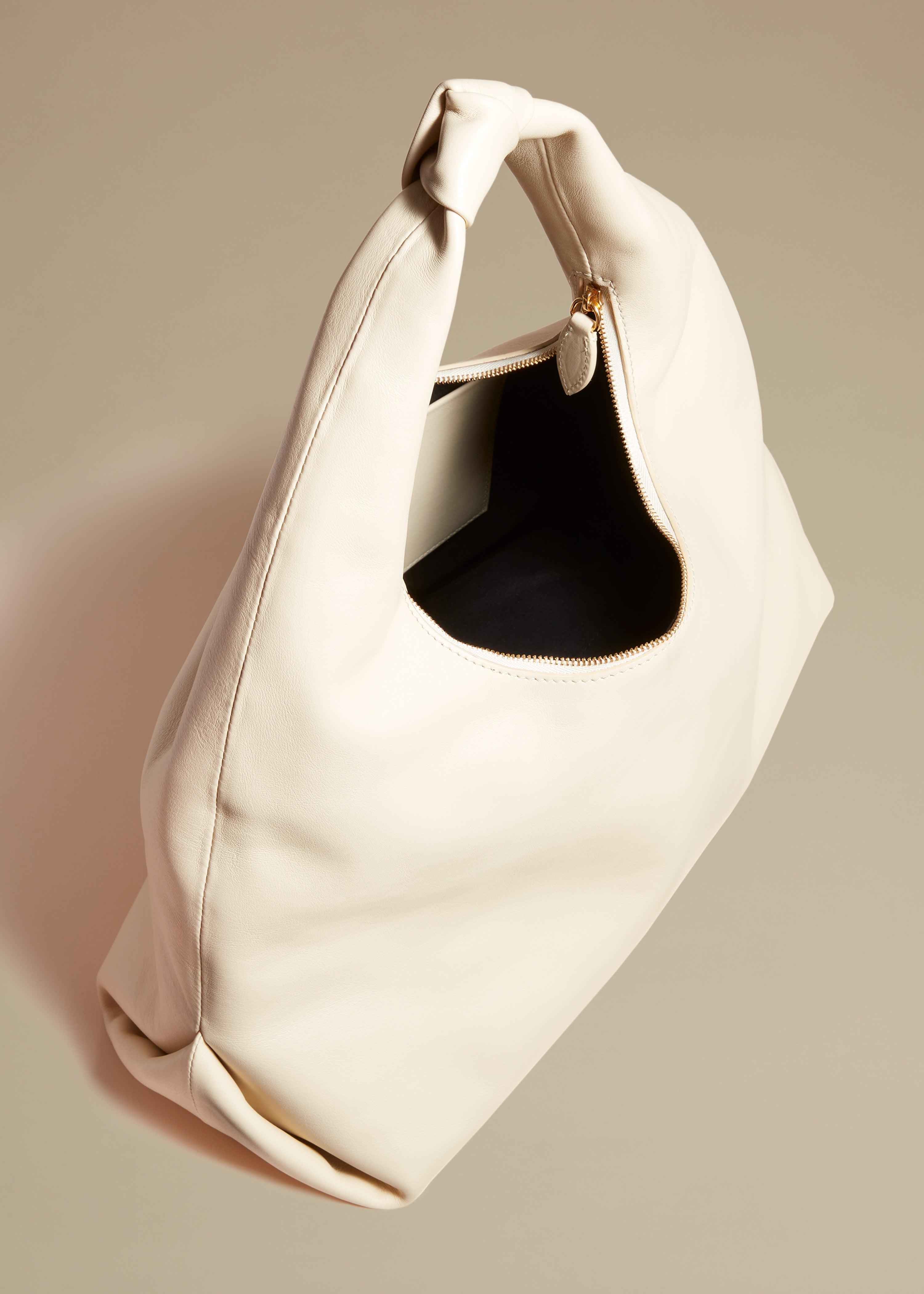 The Large Beatrice Hobo in Cream Leather - The Iconic Issue