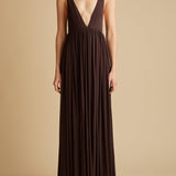 The Layas Dress in Dark Brown - The Iconic Issue