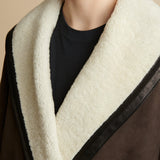 The Layton Shearling Coat in Classic Brown - The Iconic Issue