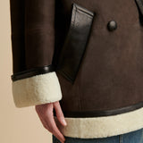 The Layton Shearling Coat in Classic Brown - The Iconic Issue