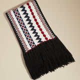 The Leroi Fairisle Scarf in Red Multi - The Iconic Issue