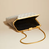The Lilith Evening Bag in Coco with Lozenge Crystals