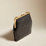 The Lilith Evening Bag in Black with Crystals - The Iconic Issue