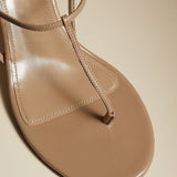 The Linden Sandal in Khaki with Crystals