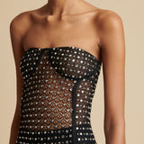 The Liv Dress in Black with Crystals