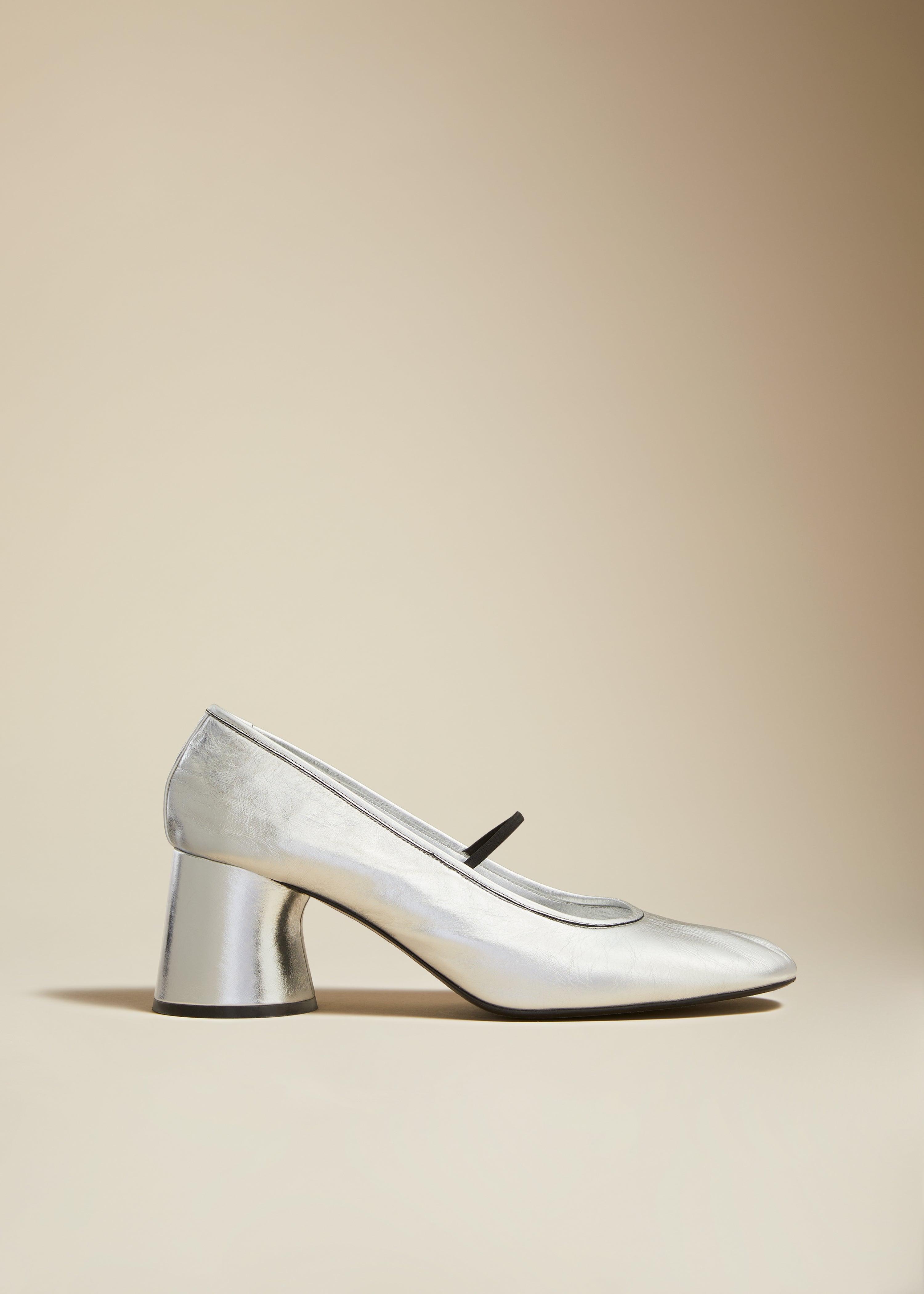 The Lorimer Pump in Silver Leather - The Iconic Issue