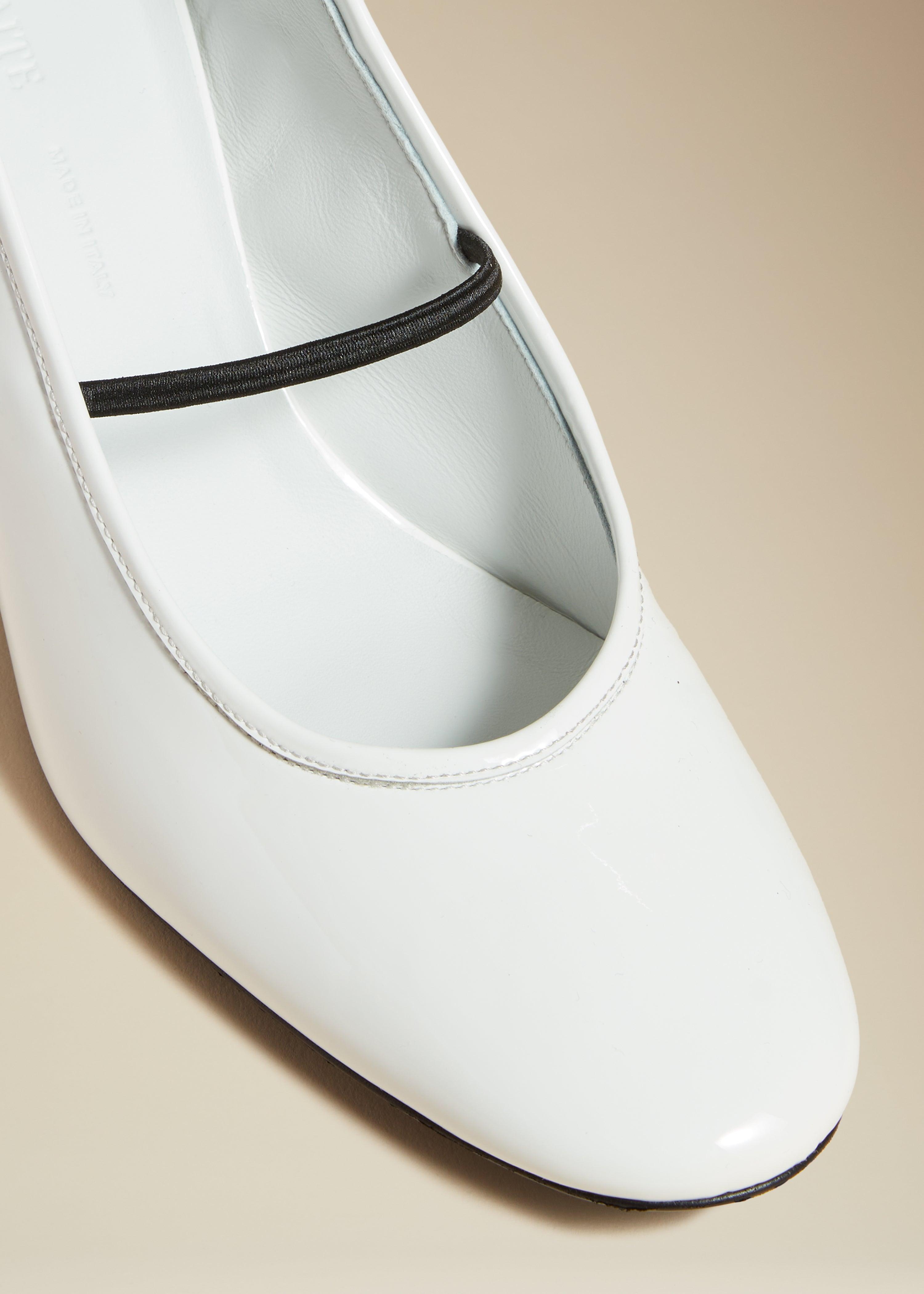 The Lorimer Pump in White Patent Leather - The Iconic Issue