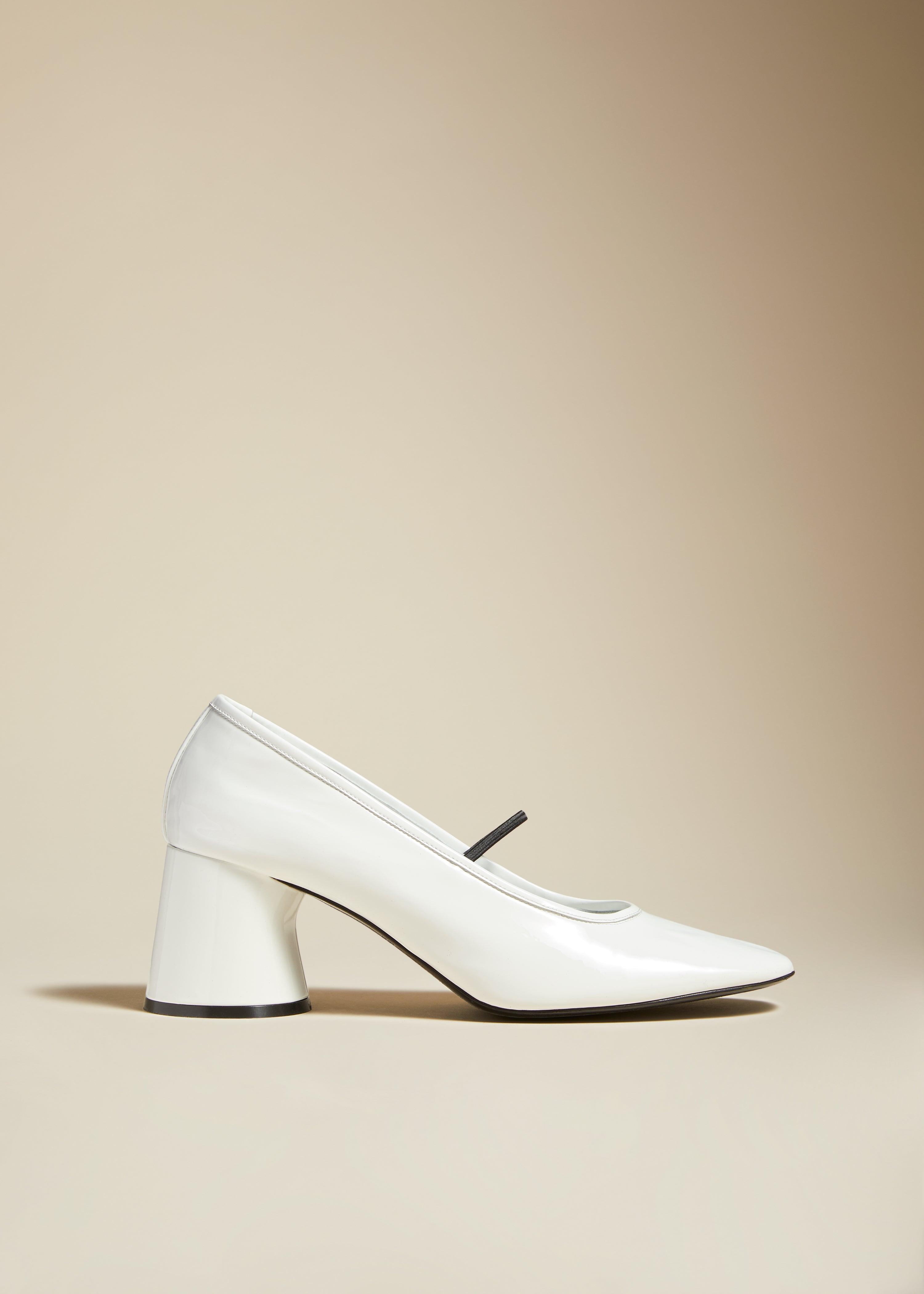 The Lorimer Pump in White Patent Leather - The Iconic Issue
