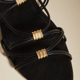 The Louisa Flat in Black Leather