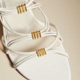 The Louisa Heel in White Leather