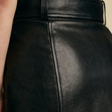 The Luana Skirt in Black Leather - The Iconic Issue