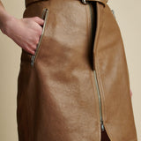 The Luana Skirt in Flax Leather - The Iconic Issue