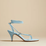 The Marion Sandal in Baby Blue Leather