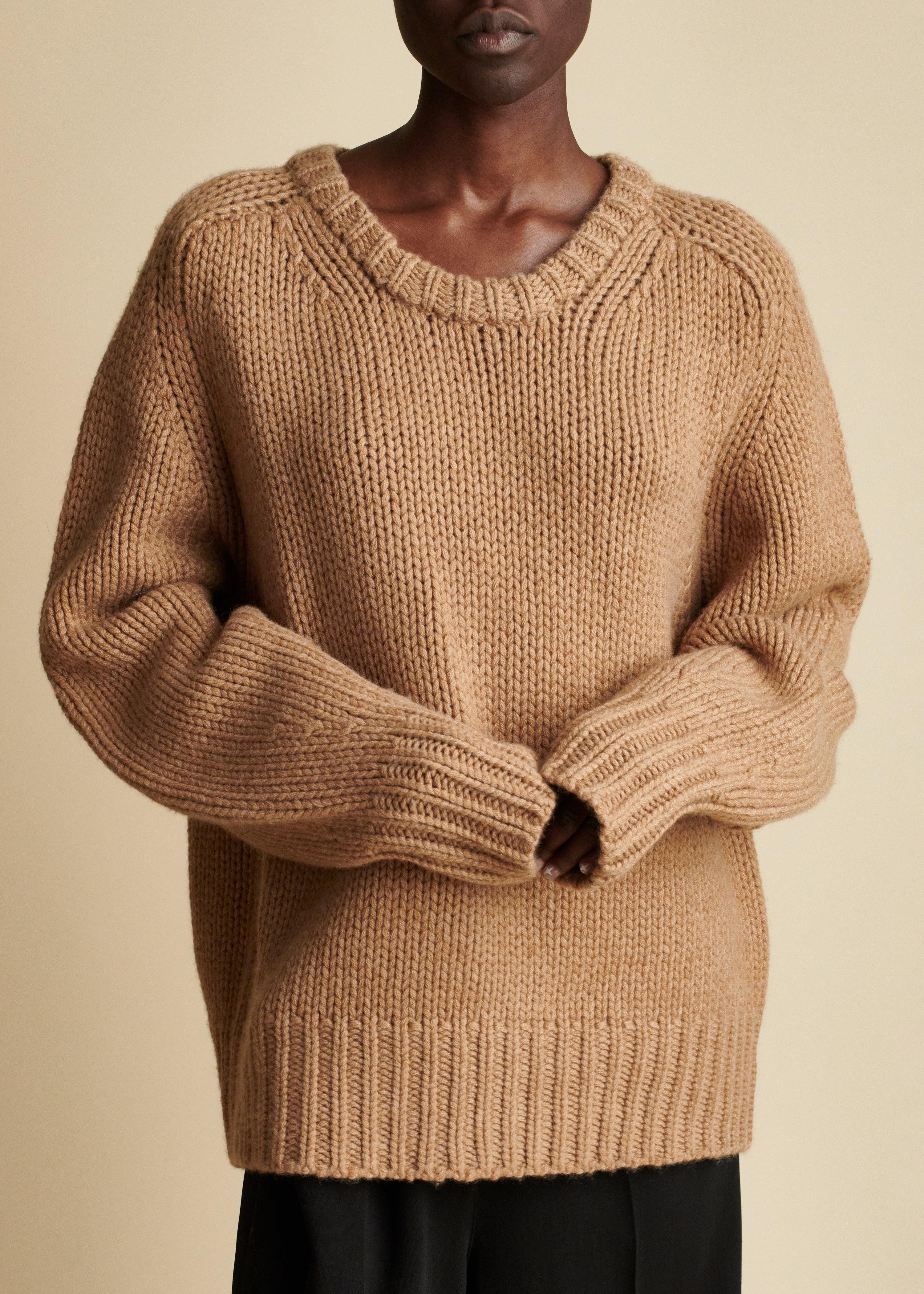 The Mira Sweater in Camel - The Iconic Issue
